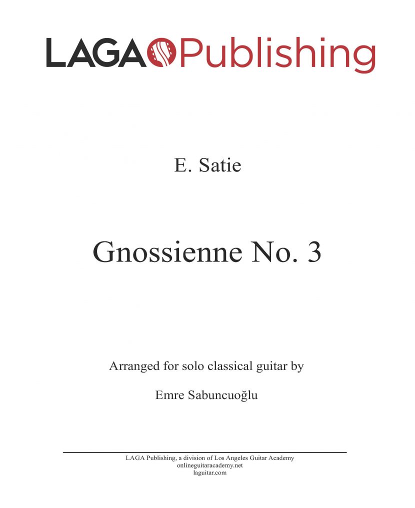 LAGA-Publishing-Satie-Gnossienne-3 - Score and parts_Page_1