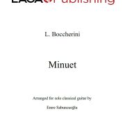 Minuet from the String Quartet (Op. 11 No. 5) by Luigi Boccherini for classical guitar
