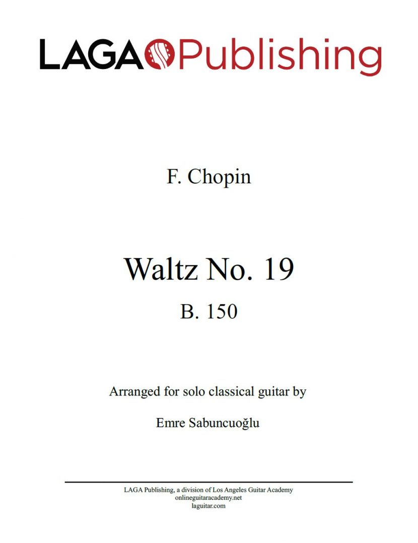 Waltz Op.19 by F. Chopin for classical guitar