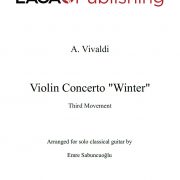 The Four Seasons - Winter (3rd movement) by A. Vivaldi for classical guitar