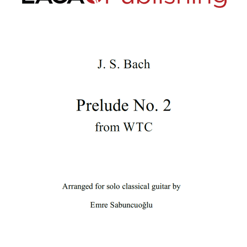 Prelude No. 2 in C minor (WTC, BWV 847) by J. S. Bach for classical guitar