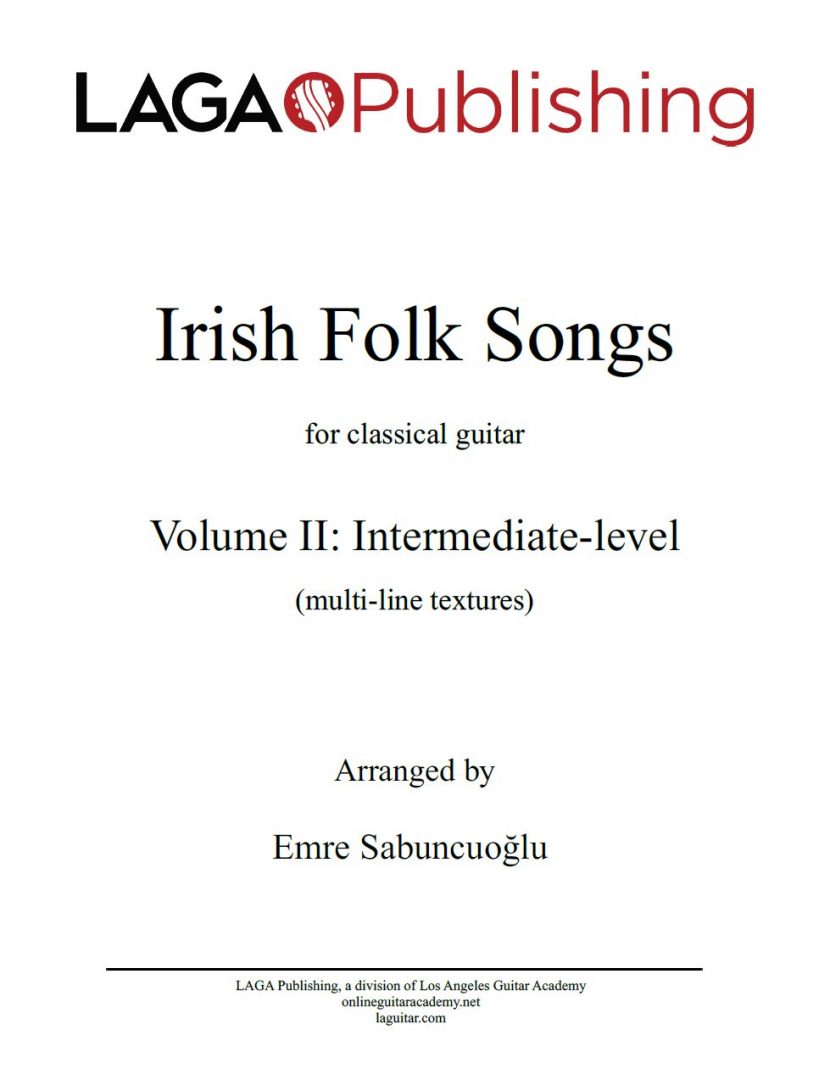 Irish Folk Songs for classical guitar - Volume II
